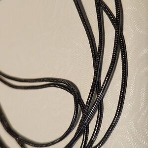 Black Double Chain Necklace 18in